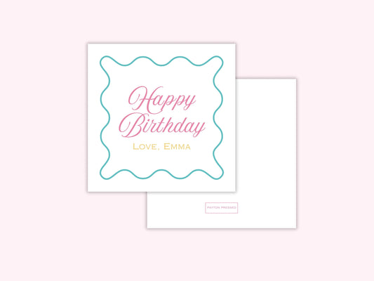 Personalized minimalist birthday enclosure cards