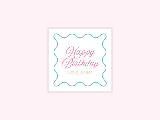 Personalized minimalist birthday enclosure cards