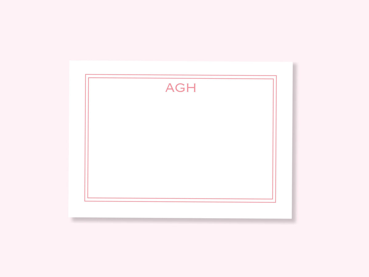 Custom Monogram Stationery Set with A2 flat notecards and envelopes