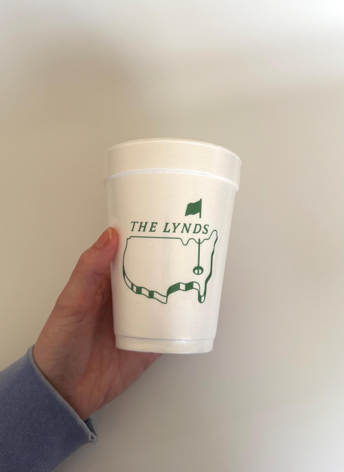 Personalized Custom Golf Masters Theme Foam Party 16 Ounce Cups