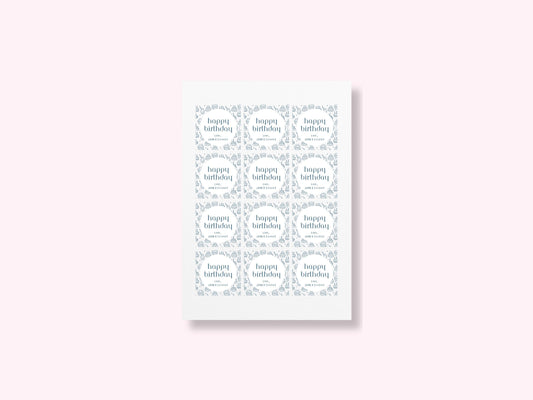 Personalized Birthday Stickers, custom party favor labels