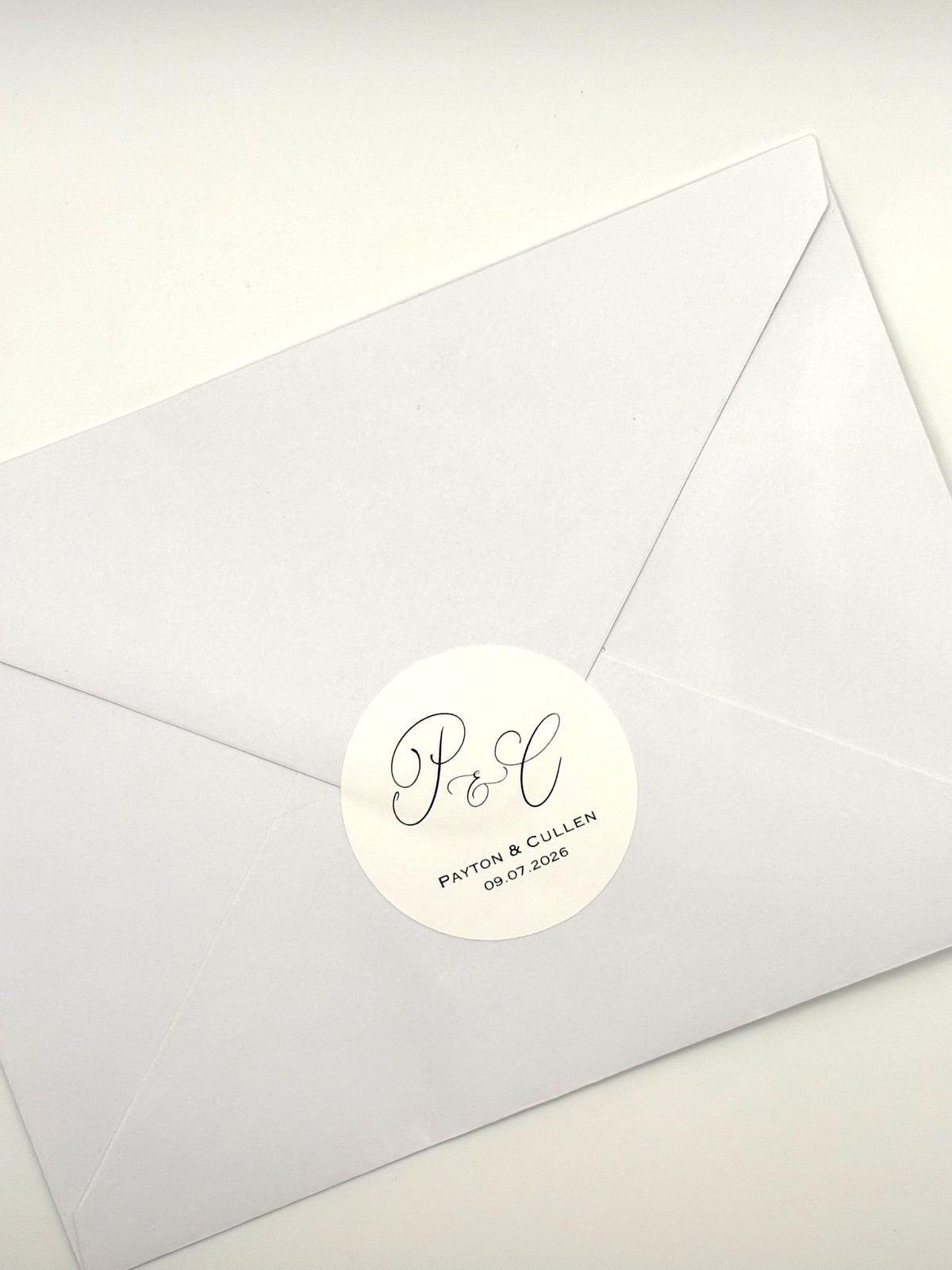 Personalized Wedding Stickers with custom initials