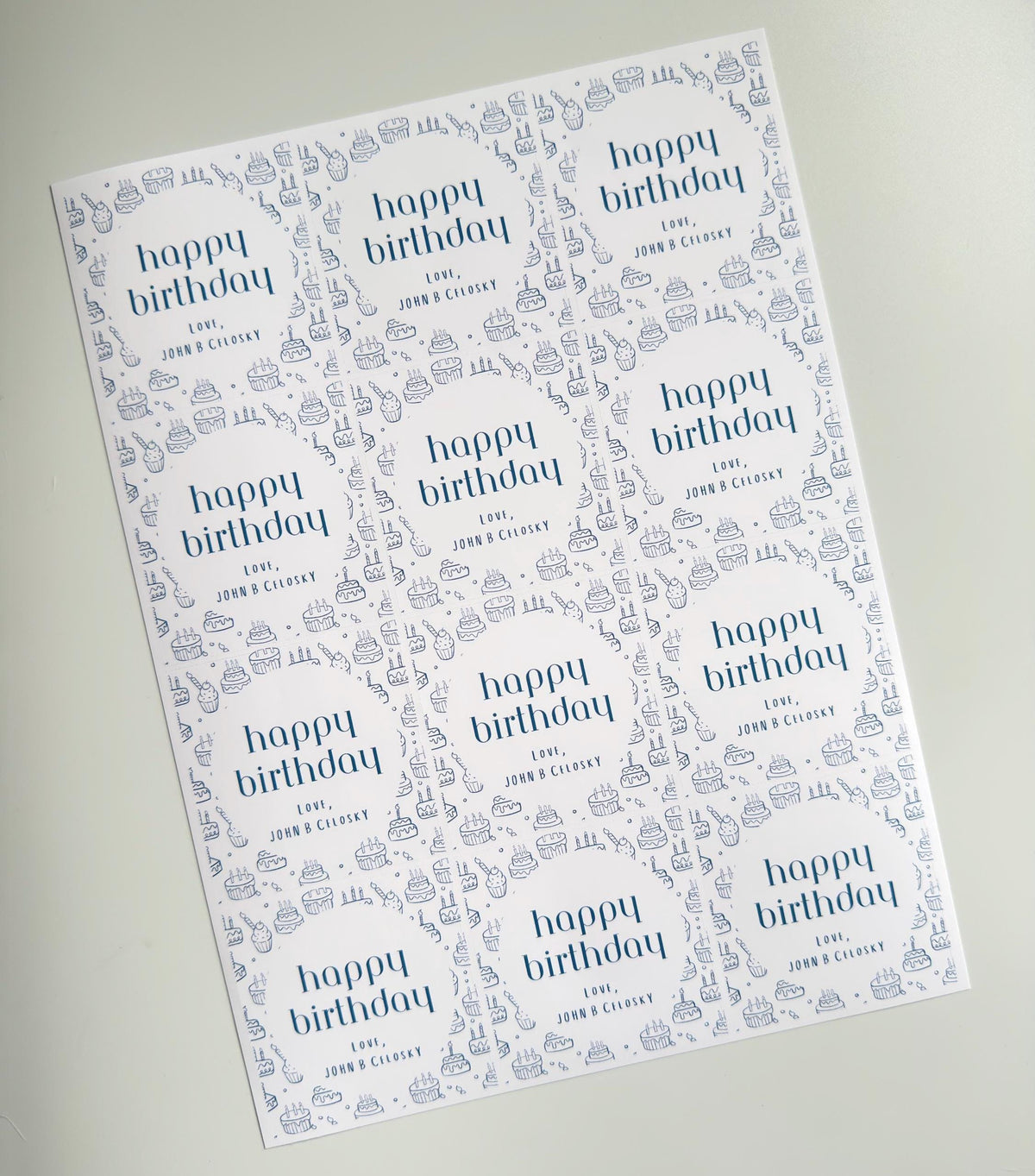 Personalized Birthday Stickers, custom party favor labels
