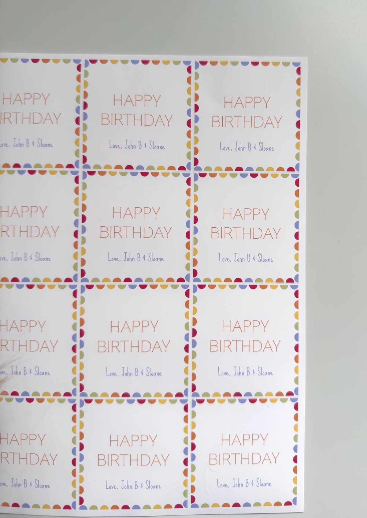 Personalized Birthday Stickers, custom party favor labels