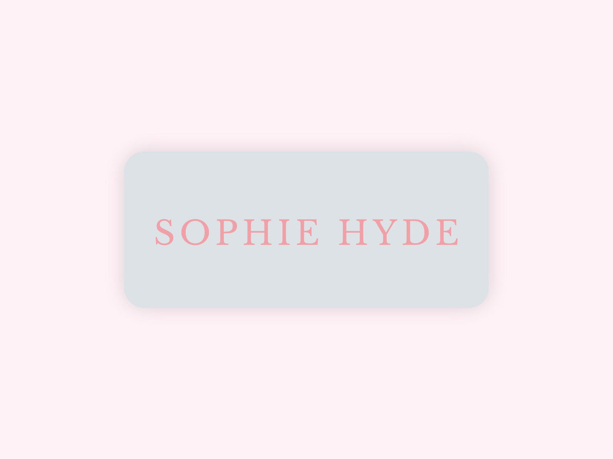 Personalized name label stickers - Lavender and Pink