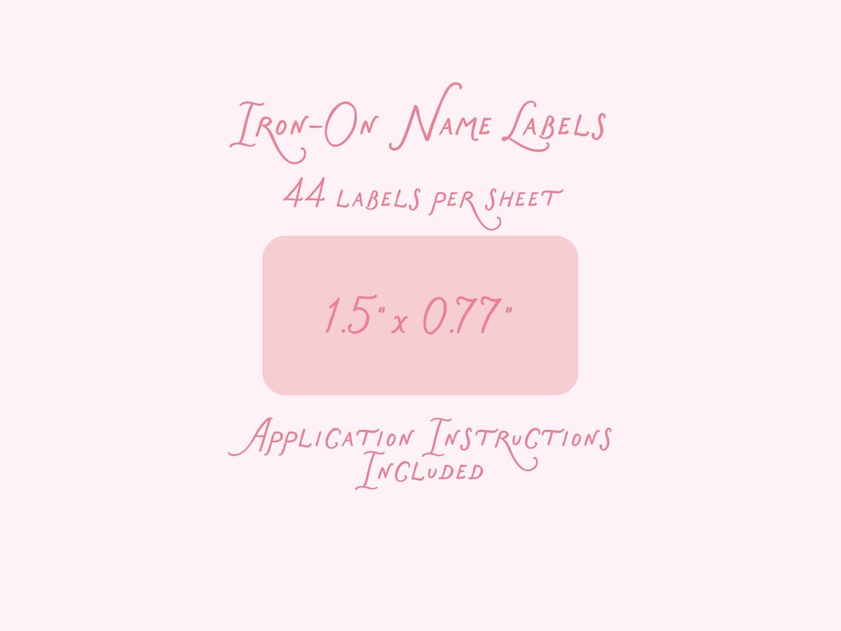 Lavender Pink Girl Personalized Iron-On Fabric Name Labels