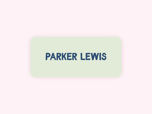 Personalized name label stickers - Green and Navy Blue