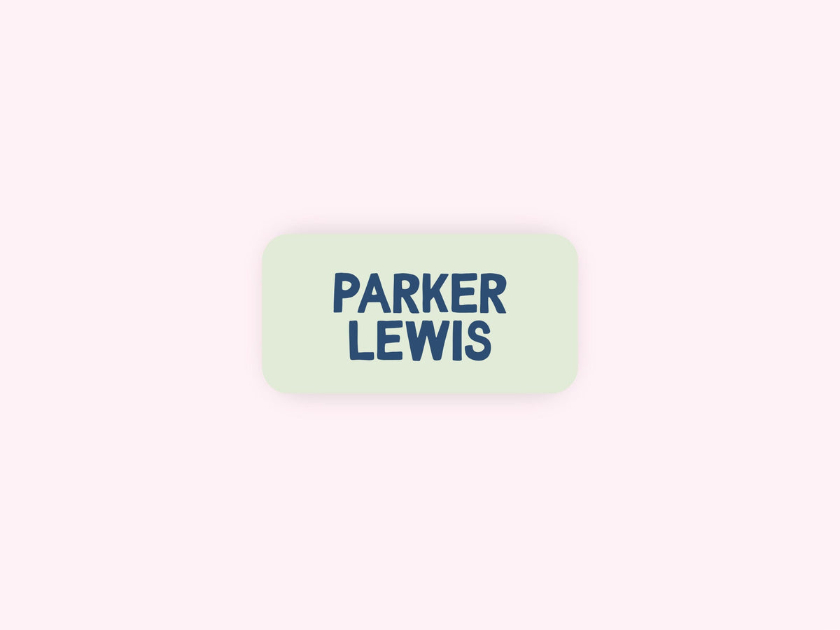 Boy Blue Green Personalized Iron-On Clothing Fabric Name Labels